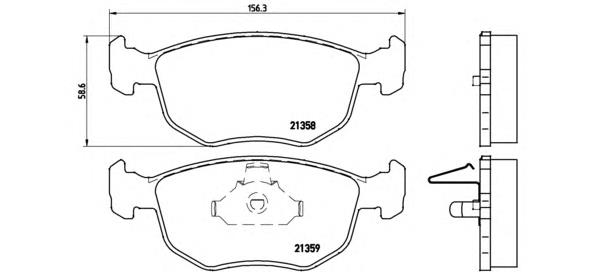 P24069 Brembo sapatas do freio dianteiras de disco