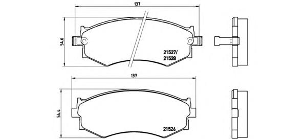 Sapatas do freio dianteiras de disco P30002 Brembo