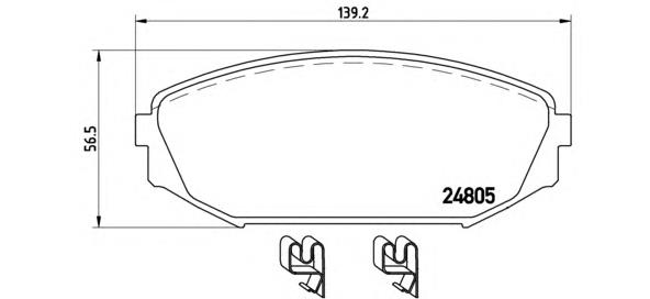 Sapatas do freio dianteiras de disco P28049 Brembo