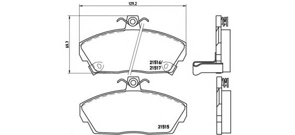 Тормозные колодки Brembo P28020