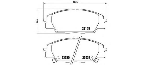 Тормозные колодки Brembo P28032