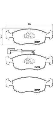 P23121 Brembo sapatas do freio dianteiras de disco