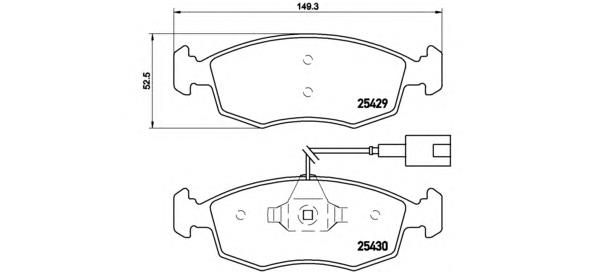 P23138 Brembo sapatas do freio dianteiras de disco