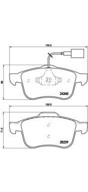 P23132 Brembo sapatas do freio dianteiras de disco