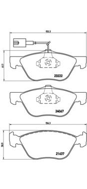 P23112 Brembo sapatas do freio dianteiras de disco