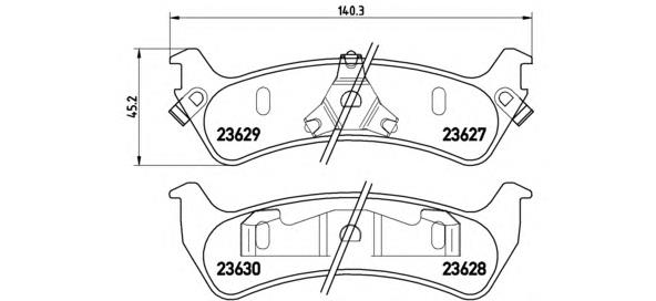 Sapatas do freio traseiras de disco P24042 Brembo