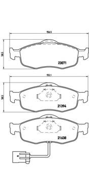 P24034 Brembo sapatas do freio dianteiras de disco