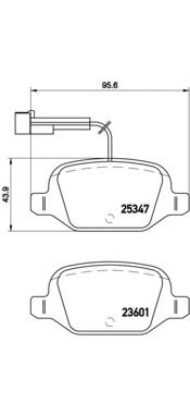 P23146 Brembo sapatas do freio dianteiras de disco