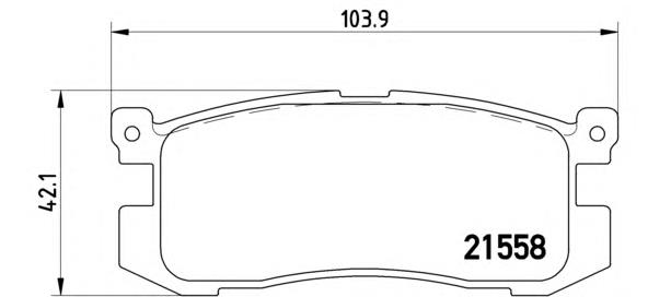 P24025 Brembo sapatas do freio traseiras de disco