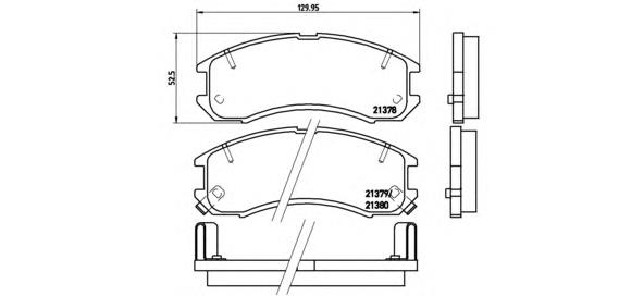 P24024 Brembo sapatas do freio dianteiras de disco