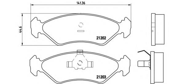 P24028 Brembo sapatas do freio dianteiras de disco