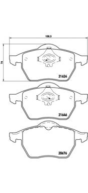 P85036 Brembo sapatas do freio dianteiras de disco