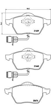 Sapatas do freio dianteiras de disco P85040 Brembo