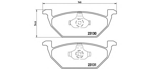 P85041 Brembo sapatas do freio dianteiras de disco