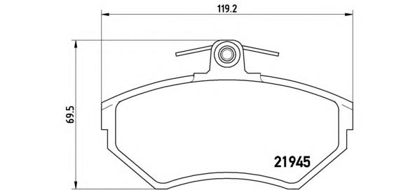 Передние тормозные колодки P85042 Brembo