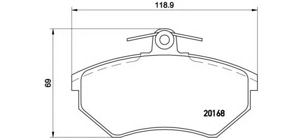 Передние тормозные колодки P85011 Brembo