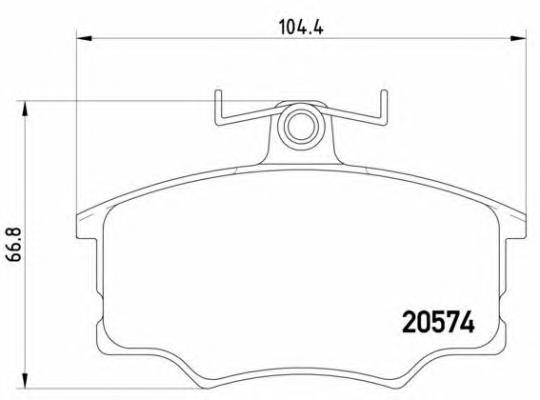 P85010 Brembo sapatas do freio dianteiras de disco