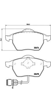 Передние тормозные колодки P85026 Brembo