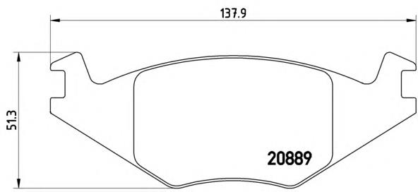 P85019 Brembo sapatas do freio dianteiras de disco