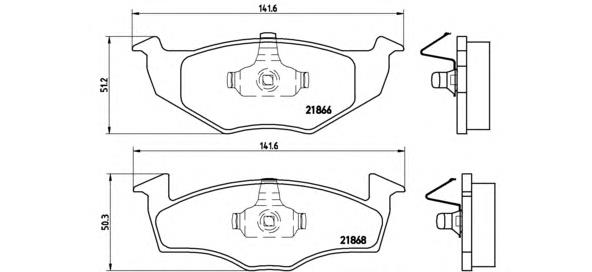 Передние тормозные колодки P85025 Brembo