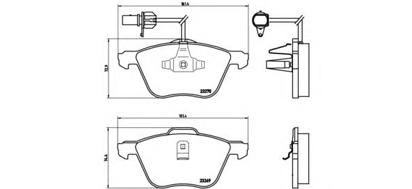 Передние тормозные колодки P85061 Brembo