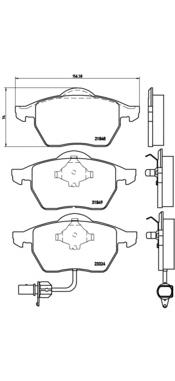 P85060 Brembo sapatas do freio dianteiras de disco