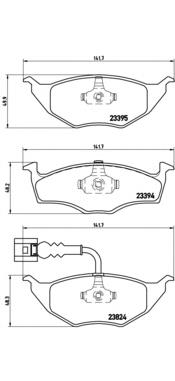 Тормозные колодки Brembo P85063