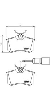 Задние дисковые колодки Brembo P85058