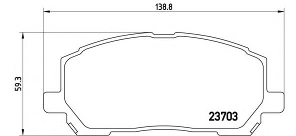 Передние тормозные колодки P83078 Brembo