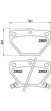 P83052 Brembo sapatas do freio traseiras de disco