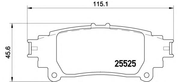 P83132 Brembo sapatas do freio traseiras de disco