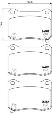 Sapatas do freio traseiras de disco P83134 Brembo