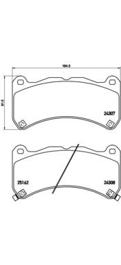 Sapatas do freio dianteiras de disco P83146 Brembo