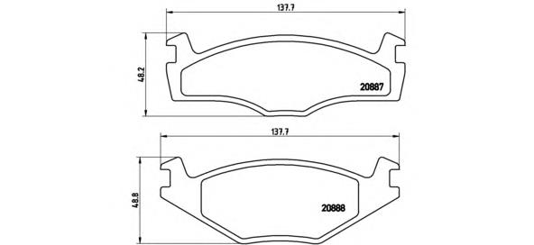 P85005 Brembo Колодки передние