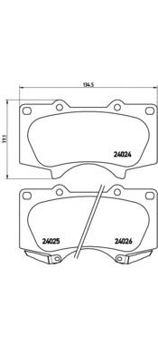 P83102 Brembo sapatas do freio dianteiras de disco