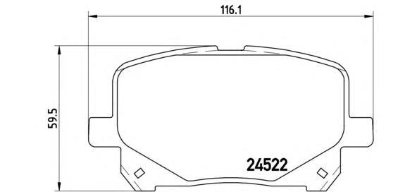 Передние тормозные колодки P83100 Brembo