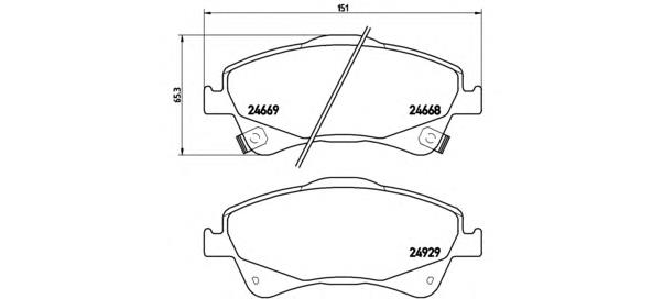 P83109 Brembo Колодки передние