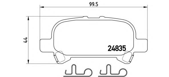 Купить P83110 Brembo Колодки тормозные задние, дисковые