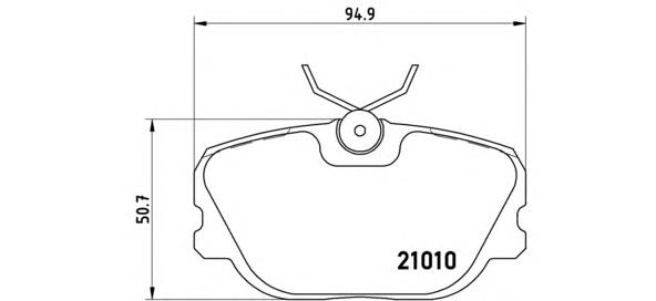 P86011 Brembo sapatas do freio dianteiras de disco