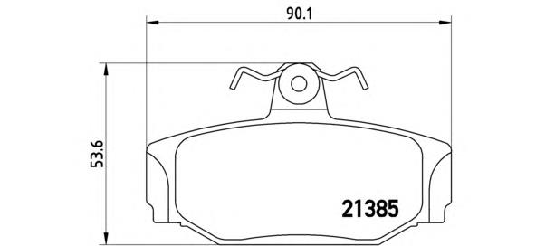 P86009 Brembo sapatas do freio traseiras de disco