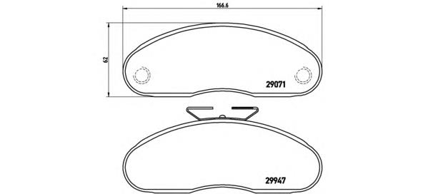 Передние тормозные колодки PB7001 Brembo