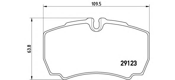 PA6023 Brembo sapatas do freio traseiras de disco