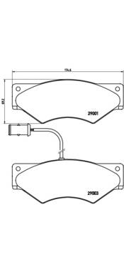 PA6007 Brembo sapatas do freio dianteiras de disco