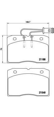 Передние тормозные колодки PA6009 Brembo