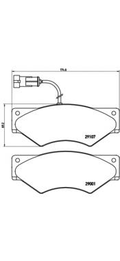 PA6018 Brembo sapatas do freio dianteiras de disco