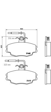 P61043 Brembo sapatas do freio dianteiras de disco