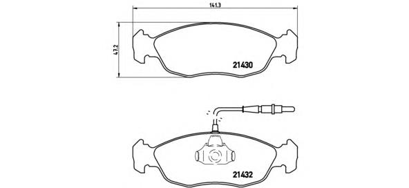 P61054 Brembo sapatas do freio dianteiras de disco