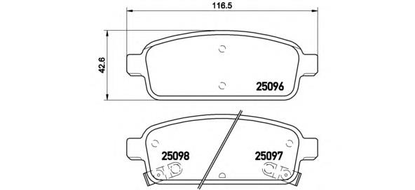 Задние тормозные колодки P59078 Brembo