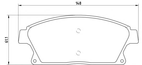 P59077 Brembo sapatas do freio dianteiras de disco