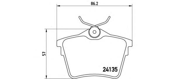 P61079 Brembo sapatas do freio traseiras de disco